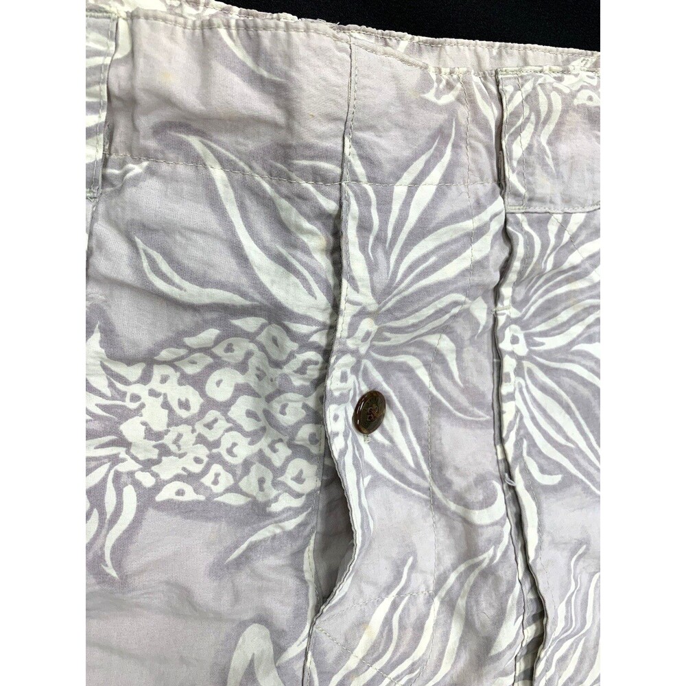 Tommy Bahama Hawaiian Swim Trunks Board Shorts Mens Medium Beige Pineapple Beach - Picture 3 of 14